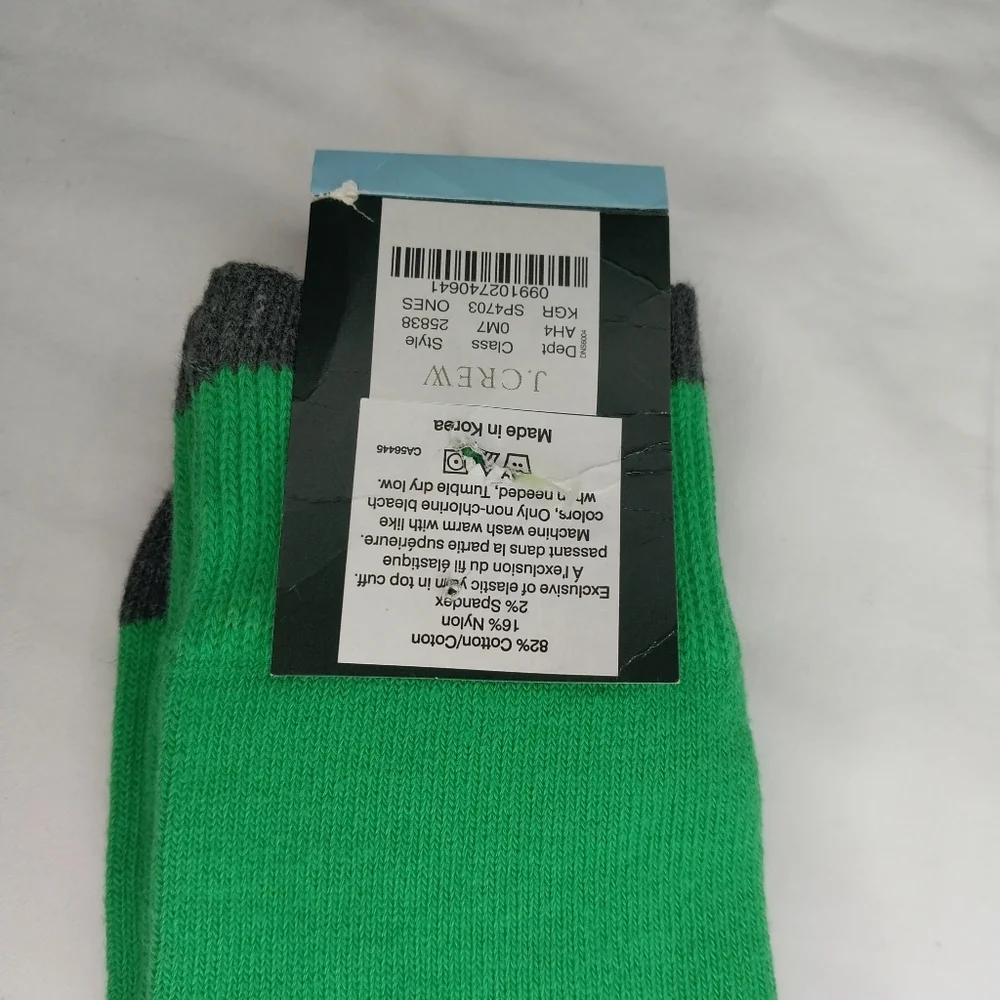 J. Crew Men's Green and Gray Socks